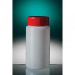 FLACON ROND 150ML PE DOUBLE FERMETURE NON STERILE CAPE ROUGE x 250 **