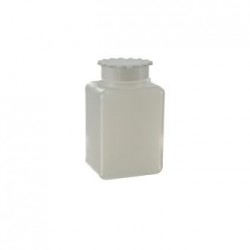 FLACON CARRE 100ML HDPE C/OUVERTURE 34.5MM BOUCHON & OBSTURATEUR x 10