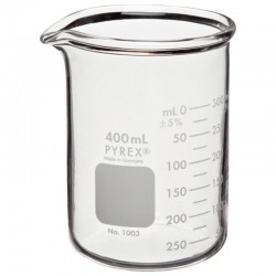 BECHER 400ML F/BASSE VERRE BORO EPAIS GRADUE x 12