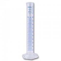 EPROUVETTE 25ML CL"A" F/HAUTE GRADUEE BLEUE + CA x 2