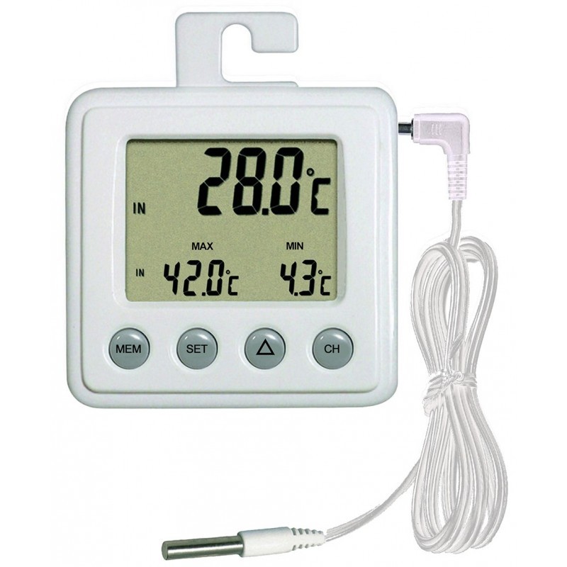 Thermomètre Intérieur et Extérieur avec Sonde Extérieure - LCD