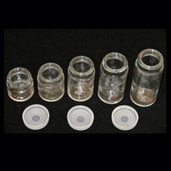 PILULIER 100ML VERRE AR-GLAS 145x34mm AVEC CAPE PE x 200