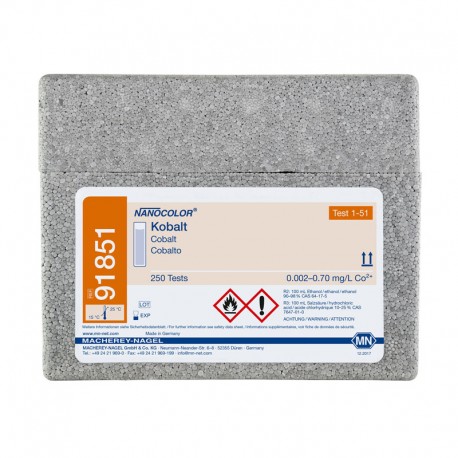 NANOCOLOR® COLBAT 0,002–0,70 mg/L Co²+ CUVE RECTANGULAIRE x 250