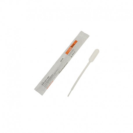 PIPETTE PASTEUR 5ML PE GRADUE 0,25ML JUSQU'A 1ML STERILE x 1000