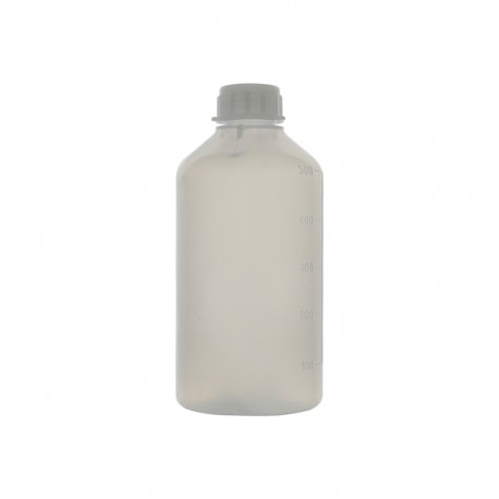 FLACON ROND PEBD + BOUCHON COL ETROIT 125ML NST x 10