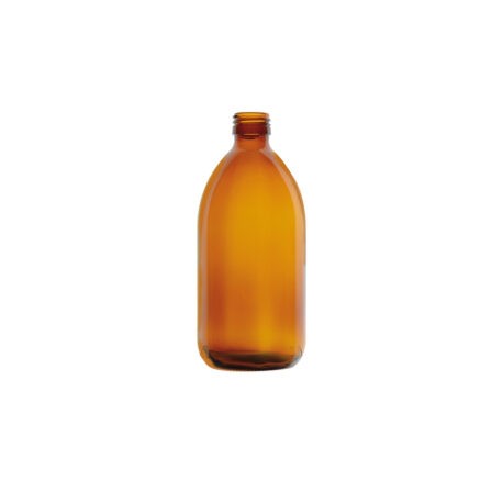 FLACON SIROP 60ML VERRE AMBRE COL ETROIT BAGUE PP 28 x 160
