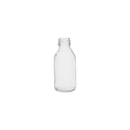 FLACON SIROP 1000ML VERRE CLAIR COL ETROIT BAGUE PP 28 x 20