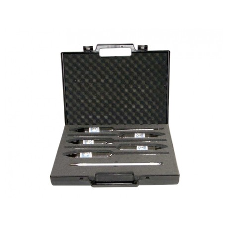 KIT 10 ALCOOMETRES 1 THERMOMETRE CONTROLES 0-100 GRAD 0.1% VOL L320MM