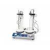 AGITATEUR MAGNETIQUE CHAUFFANT MULIPLAQUES 4x2L CERAMIQUE/INOX