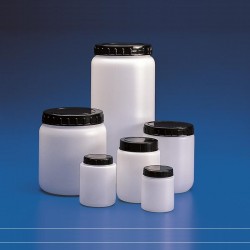 FLACON 1000ML HDPE COL LARGE BOUCHON A VIS ET OBTURATEUR x 20