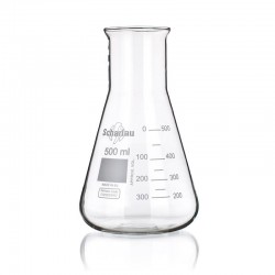 FIOLE ERLENMEYER 250ML COL LARGE VERRE BORO x 10