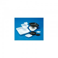 NACELLE PESEE 7ML PS CARRE ANT. Ø/44x44x8MM BLANC x 1000