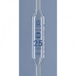 PIPETTE JAUGEE 2 TRAITS 20ML CL"AS" GRADUATION BLEUE + CA BRAND x 6