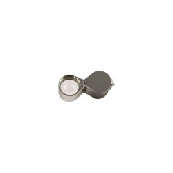 LOUPE PLIANTE DE POCHE METAL VERRE MINERAL GROSSISSEMENT x10 